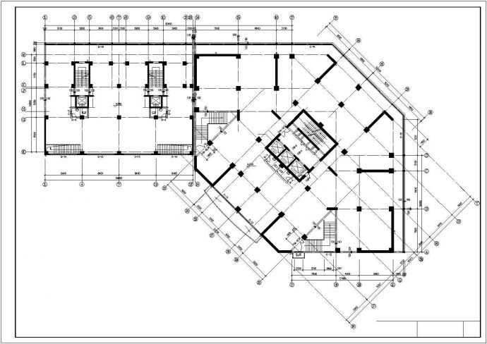 27层框架结构商住楼建筑设计CAD图纸（1-2层商用）_图1