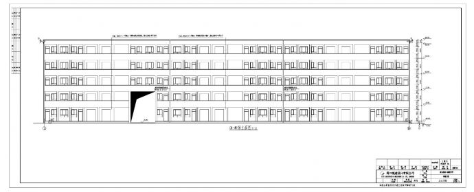 某地高中五层教学楼建筑施工设计cad图纸_图1