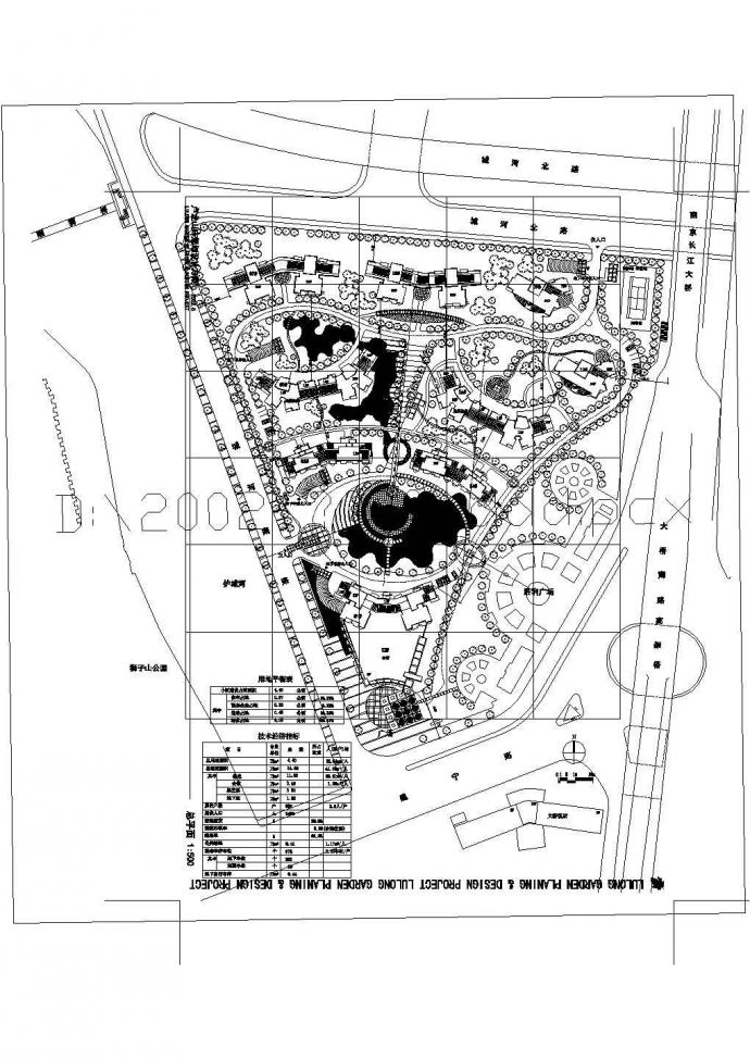 某经济中心商圈高层小区详细规划方案设计施工CAD图纸_图1
