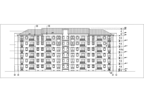 北京市通州区某小区6层砖混结构住宅楼全套建筑设计CAD图纸-图一