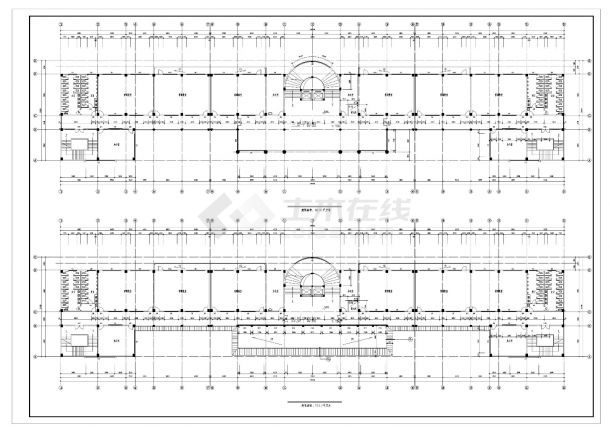 【山东】某地教学楼设计方案建筑设计cad图纸-图二