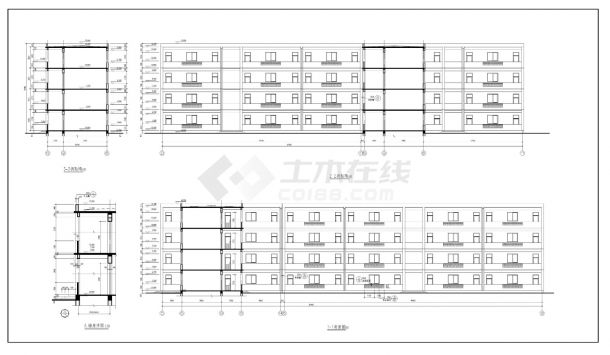 【山西】某县高中教学楼建筑设计施工cad图纸-图二