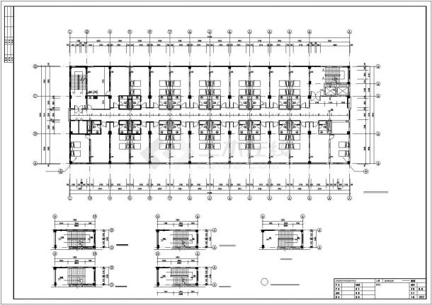 某多层框架结构商务楼设计cad全套建筑施工图（甲级院设计）-图二