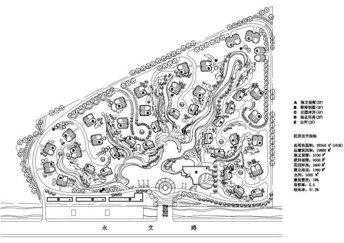 某小区建筑绿化环境规划方案设计施工CAD图纸_图1