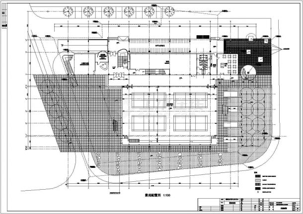  4层体育馆（7769㎡）建筑设计cad图纸（内含设计说明）-图二