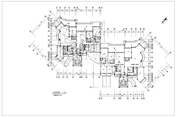 某框架高档住宅楼电气施工cad图纸-图二