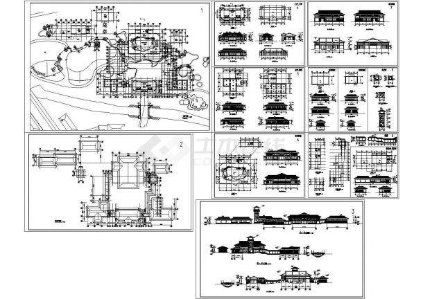 苏州某地娱乐会所温泉浴场全套建筑施工设计cad图纸-图一