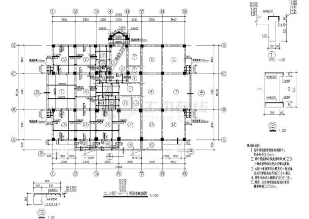 泉州某地六层教师宿舍楼规划CAD参考图-图二