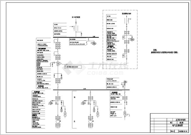 湖南省玉龙岩水电站电气主接线图-图一