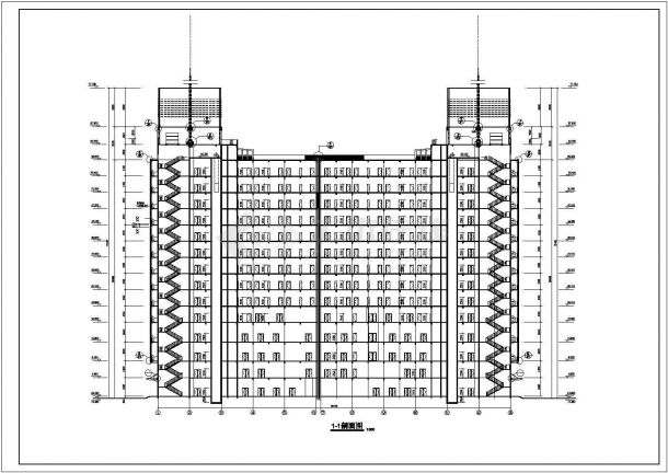 某小高层剪力墙结构五星级酒店设计cad建筑方案图（标注详细）-图二