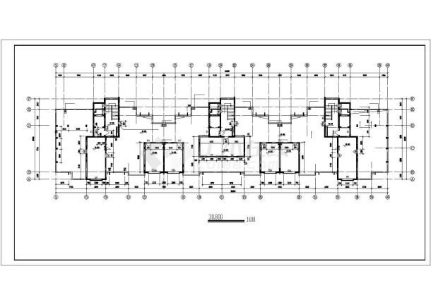 合肥市某小区12层框架结构住宅楼建筑设计CAD图纸（含地下层）-图二