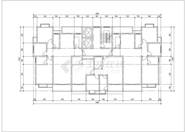 杭州某小区19层剪力墙结构住宅楼全套建筑设计CAD图纸-图二