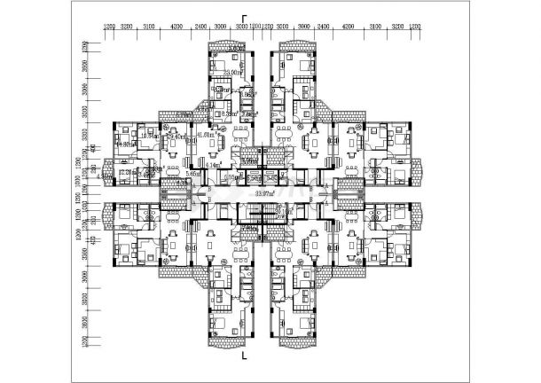 贵阳市某小区14+1层框架结构住宅楼平立面设计CAD图纸-图一