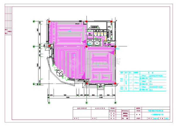 华风国际商城地热采暖全套施工图-图一