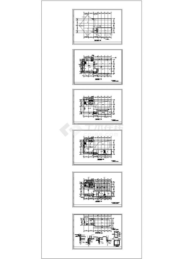 北京小区会所施工建筑图，含效果图-图二