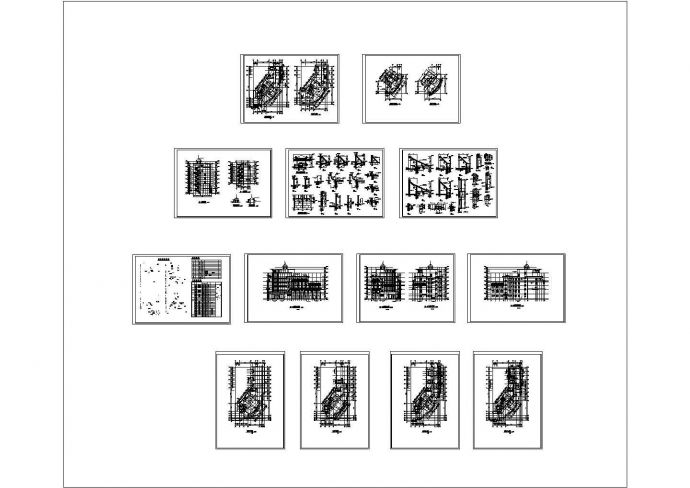 滨江新区新桥村小区会所建施设计cad图，含设计说明_图1