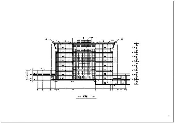 [山东]现代风格知名大学图书馆建筑设计施工图（知名设计院）-图一