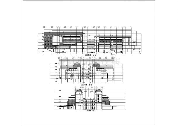 北京某大学4900平米4层框架结构公寓宿舍楼建筑设计CAD图纸-图二