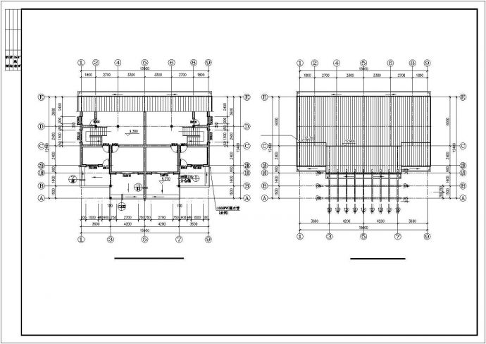540平米3层砖混结构双拼联建房全套建筑设计CAD图纸_图1