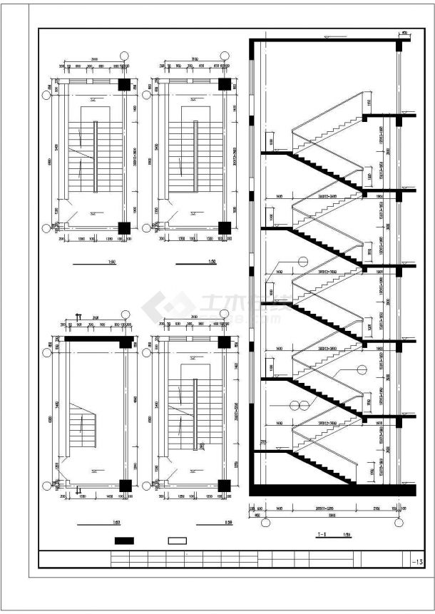 多层办公楼土建及钢筋工程量计算实例(图纸广联达软件实例)-图二