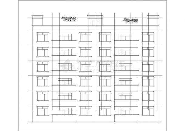 占地260平米6层砖混结构住宅楼全套建筑设计CAD图纸-图二