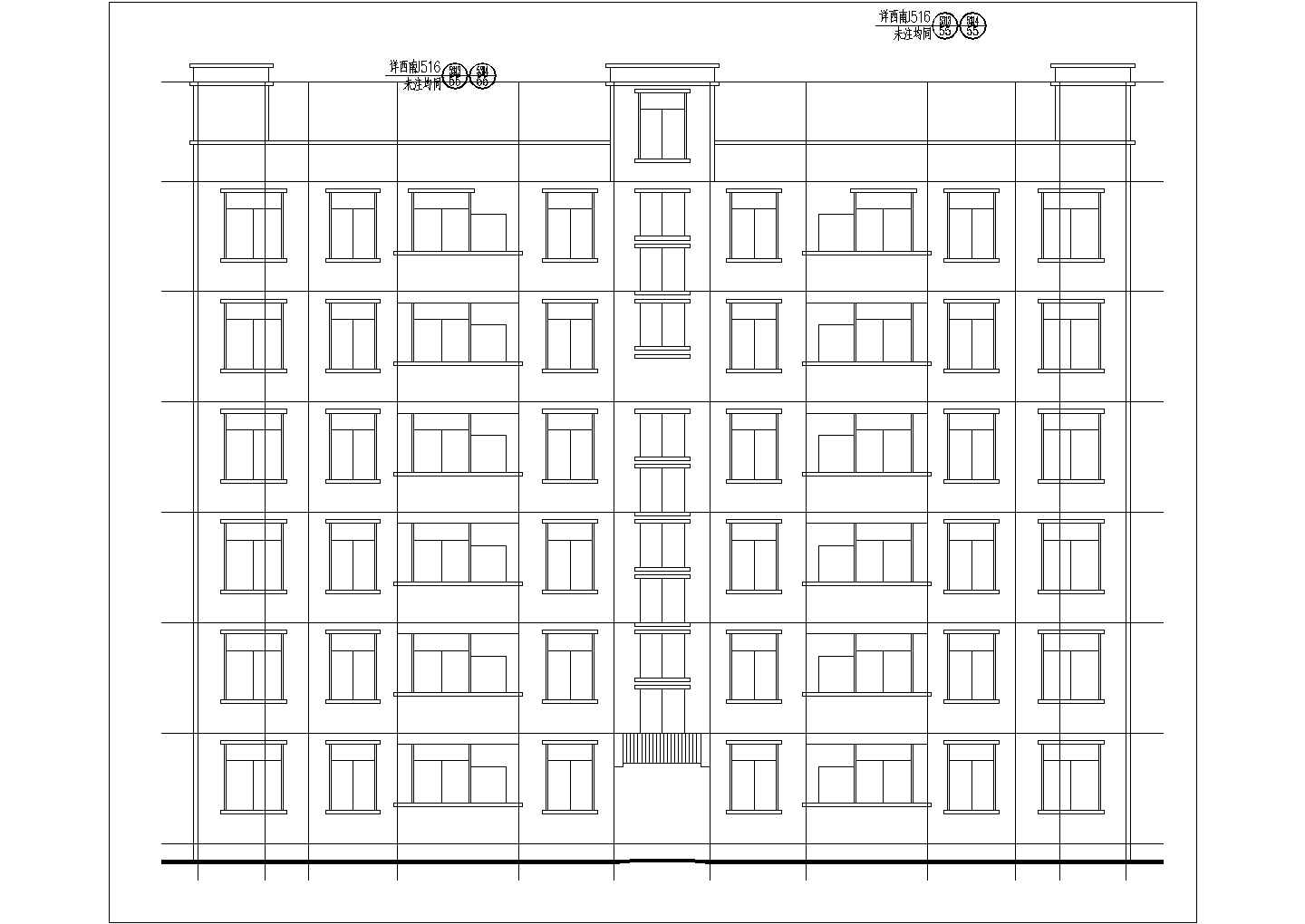 占地260平米6层砖混结构住宅楼全套建筑设计CAD图纸