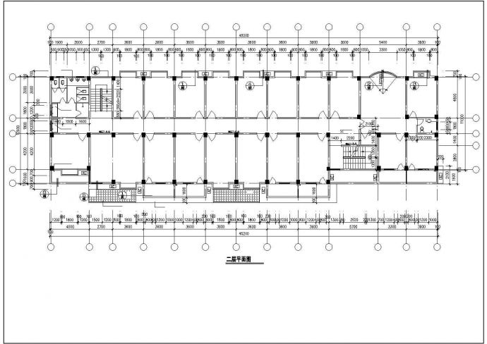 嘉兴市某工业区3100平米五层框混结构宿舍楼建筑设计CAD图纸_图1