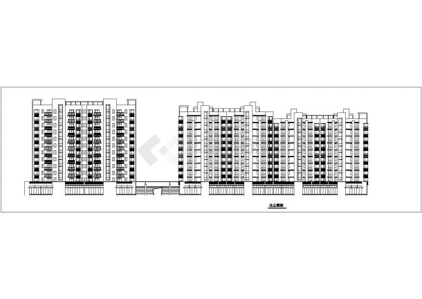 苏州市某小区临街11层框架结构商住楼建筑设计CAD图纸（底层商用）-图一