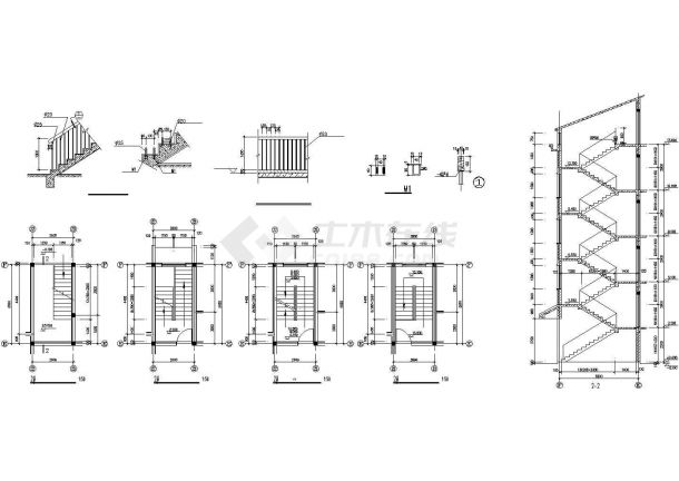 5200平米4层砖混结构住宅楼建筑设计CAD图纸（不含车库层）-图一