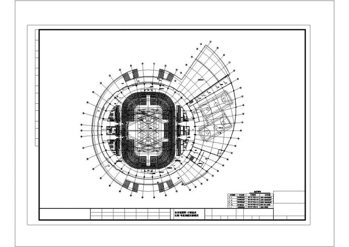 某体育馆照明工程设计CAD平面布置参考图_图1