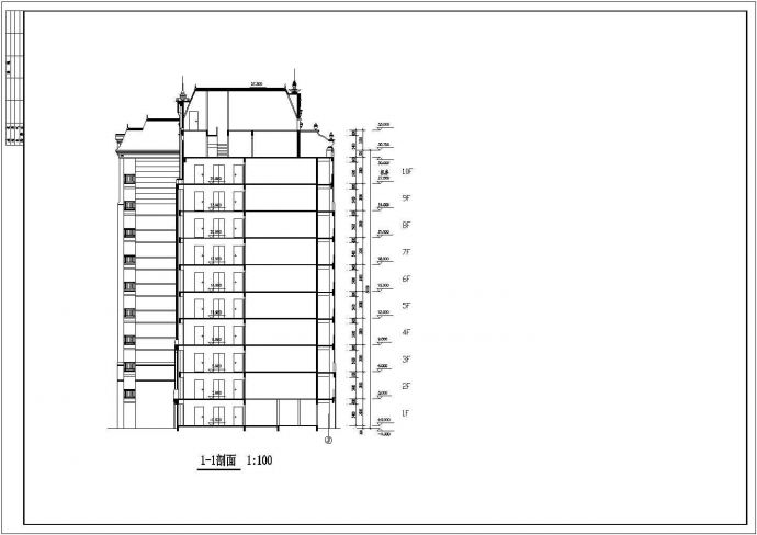 郑州市金阳花园小区10层框架结构住宅楼建筑设计CAD图纸_图1