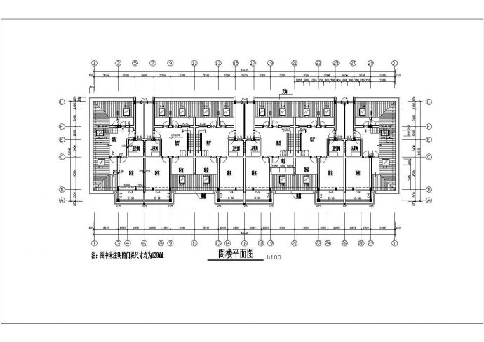3800平米6层混合结构住宅楼建筑设计CAD图纸（不含阁楼和地下室）_图1