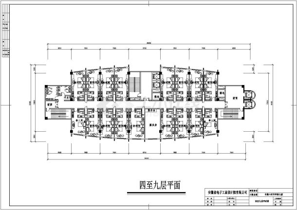 某高层剪力墙结构大酒店设计cad建筑平面方案图（甲级院设计）-图二