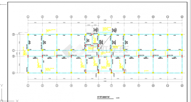 某地多层柳州市某行政办公楼（含计算书、建筑结构图、施工组织）设计cad图纸-图二