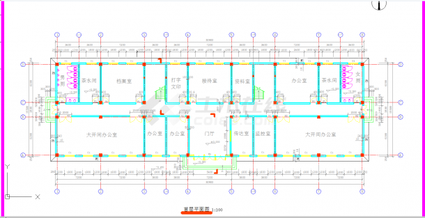 某地多层3944.7平米框架综合办公楼（部分建筑结构图纸，计算书）-图二