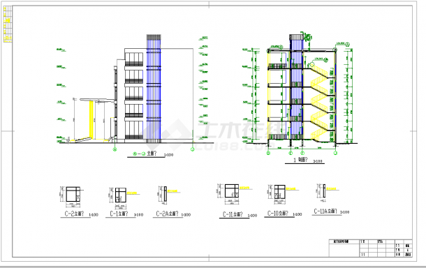 某地多层5332.71平米框架办公楼（计算书、建筑、结构施工图纸）-图一