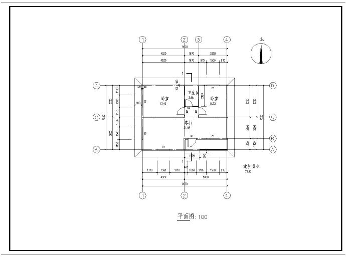 某市楼房轻钢结构装配式房屋结构施工图CAD详图_图1