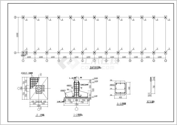 弧形简易钢结构棚子结构施工CAD图-图一