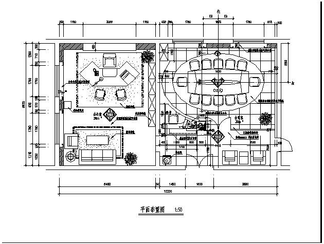某区域高级办公室装修CAD基础套图_图1
