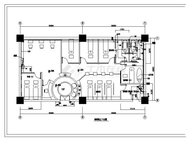 某地美容院装修CAD布置图-图二