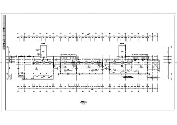 某繁华商业街二层框架结构商业楼设计cad建筑方案图（含设计说明）-图二