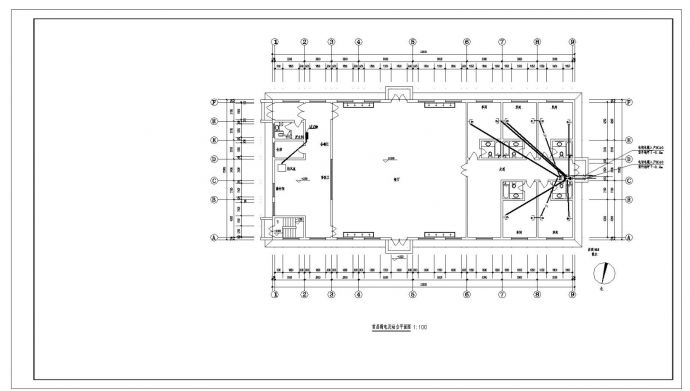 2层工厂宿舍楼电气工程CAD施工图纸_图1