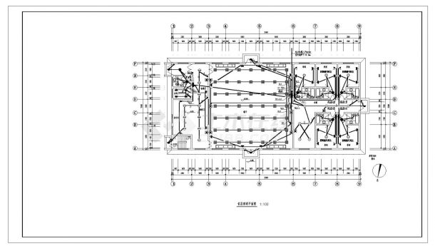 2层工厂宿舍楼电气工程CAD施工图纸-图二