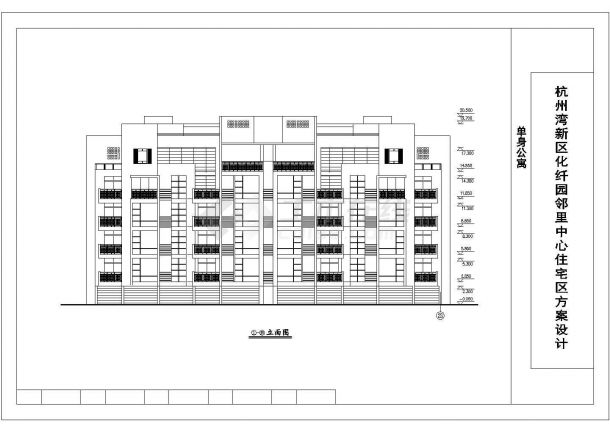 南昌市某小区6层砖混结构住宅楼建筑设计CAD图纸（底层为车库）-图二