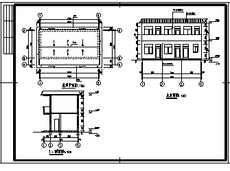 某二层砖混结构办公楼建筑结构施工cad图_办公楼施工-图一