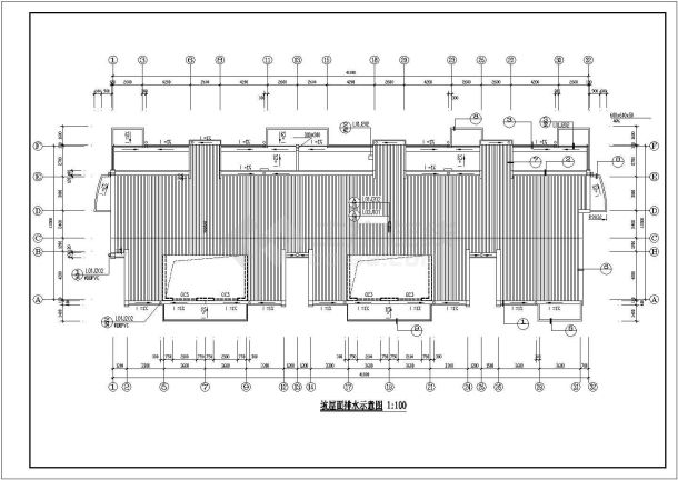 4150平米7层砖混结构民居住宅楼建筑设计CAD图纸（底层为车库）-图一