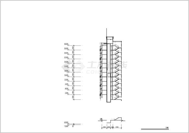 芜湖市某现代化小区24层框架结构住宅楼建筑设计CAD图纸-图一