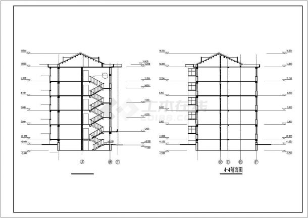 五层砖混结构住宅楼建筑设计CAD图纸（不含地下室和阁楼层）-图一