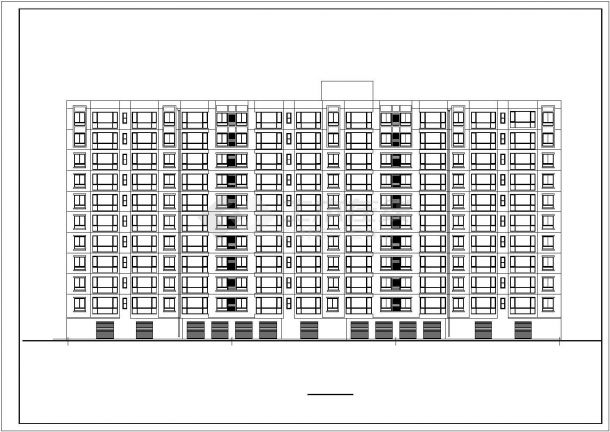 重庆市某社区临街11层框混结构商住楼建筑设计CAD图纸-图二