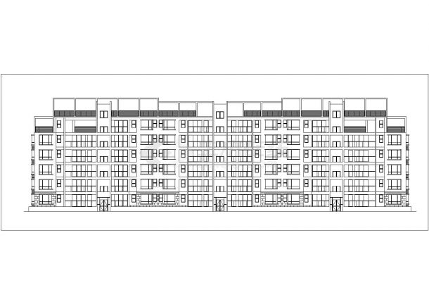 天津某小区6层混合结构住宅楼建筑设计CAD图纸（含总平面图）-图二